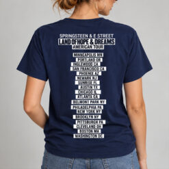 Bruce Springsteen And E Street Land Of Hope And Dreams American Tour 2026 No Kings Black T-Shirt