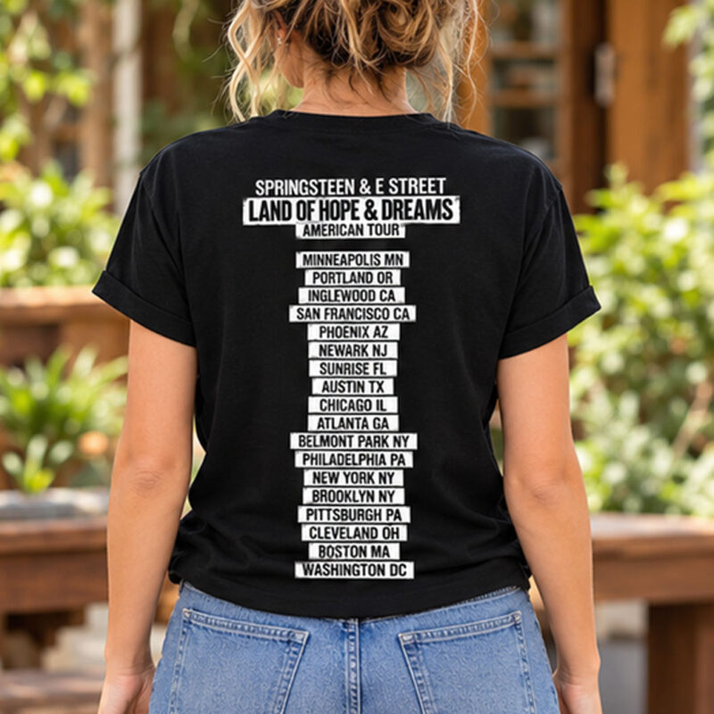 Bruce Springsteen & E Street Band Land Of Hope And Dreams American Tour 2026 Tee Shirt
